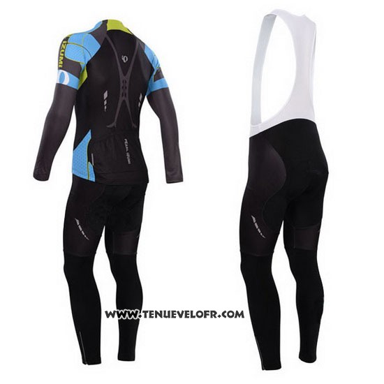 2014 Maillot Ciclismo Pearl Izumi Noir et Azur Manches Longues et Cuissard